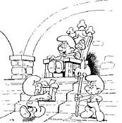 coloriage le roi des schtroumpf